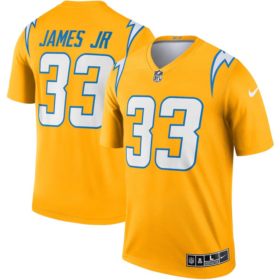 Men Los Angeles Chargers #33 Derwin James Jr. Nike Gold Inverted Legend NFL Jersey